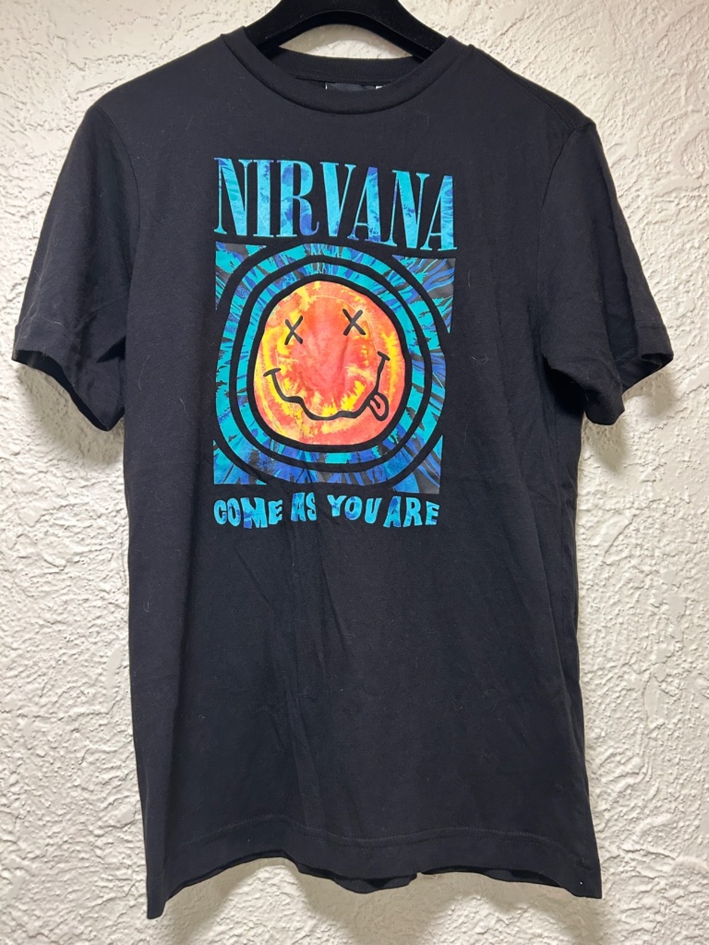 MEN’S H&M NIRVANA Black Short Sleeve Tee BRAND NEW with TAG Size XS